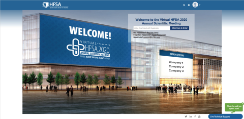Mock-Up of the 2020 HFSA Virtual ASM Meeting Platform